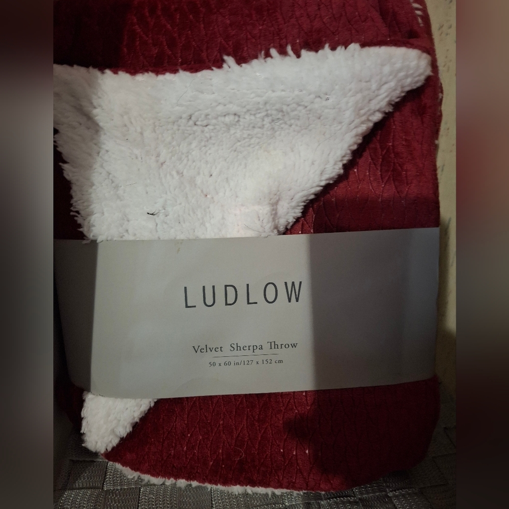 Red Velvet Sherpa Throw